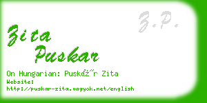 zita puskar business card